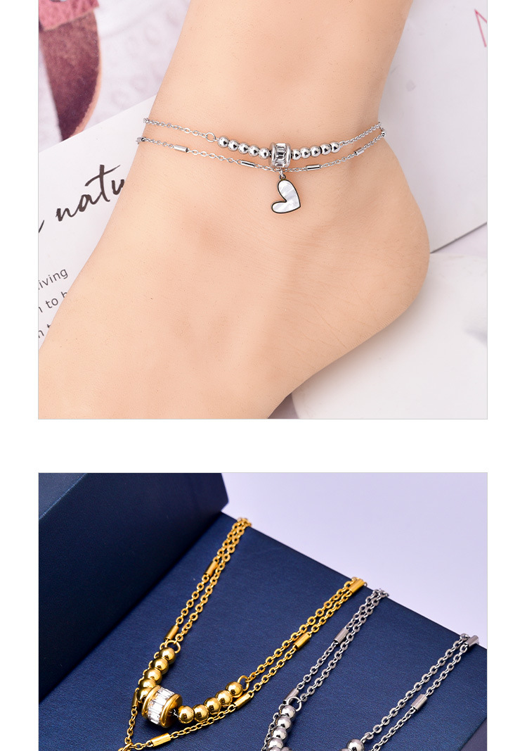 Versatile Zircon Transfer Beads Anklet