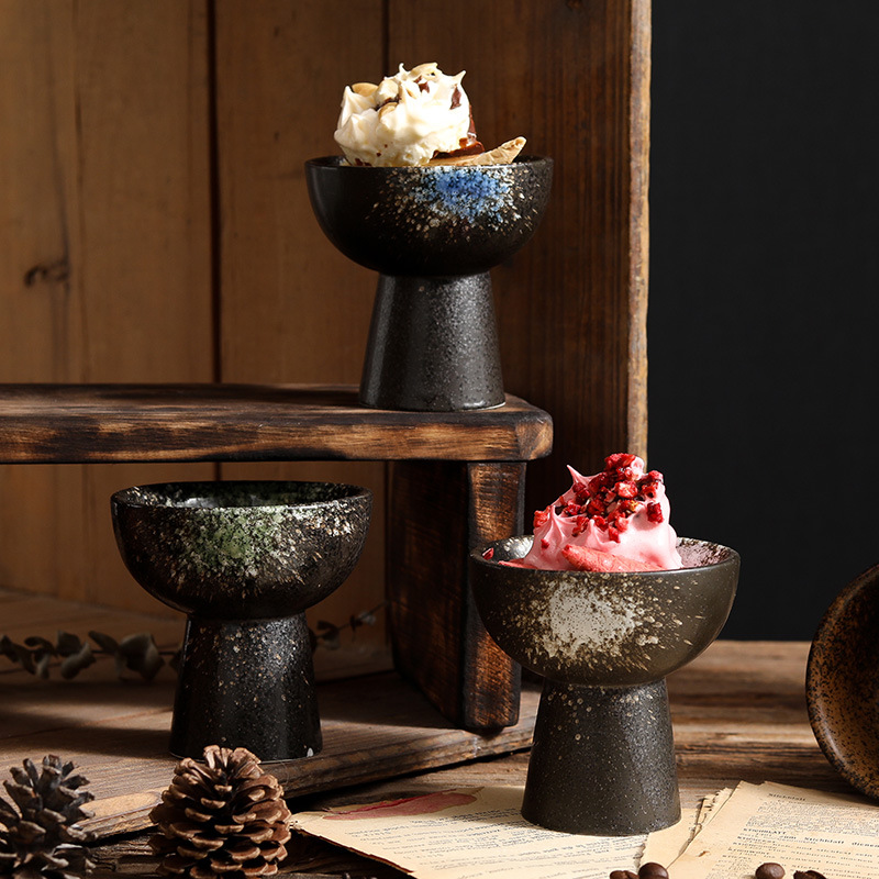 Tall Bowl Japanese-style Ceramic Snack Tableware