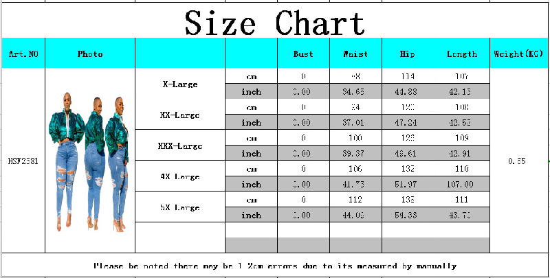 Large Ladies Denim Trousers