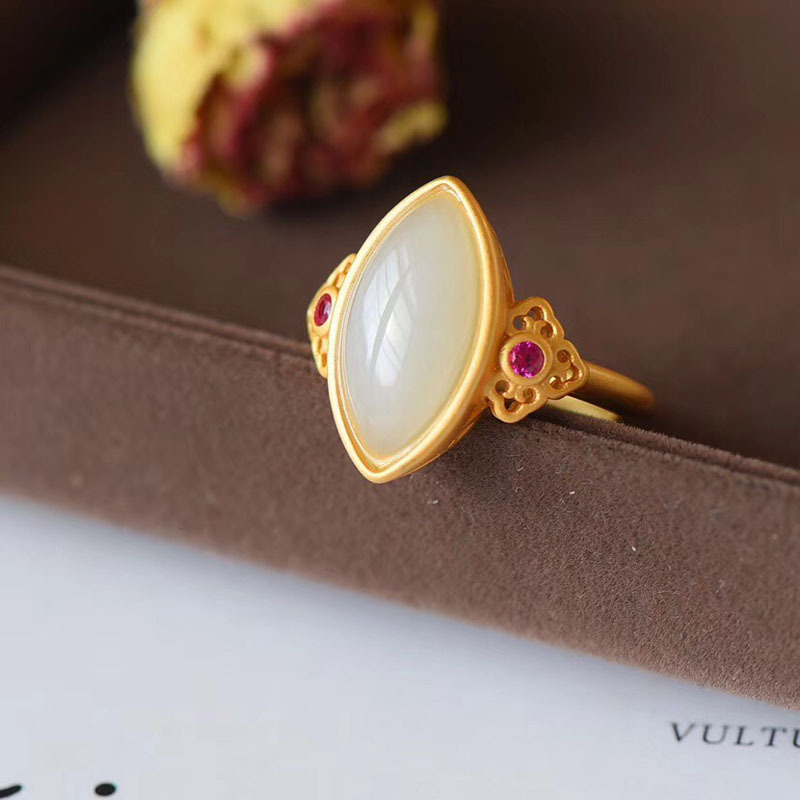 Hetian Jade Jasper Ring
