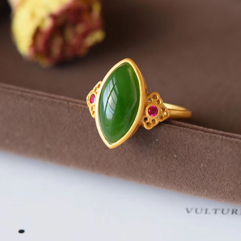 Hetian Jade White Jade Ring