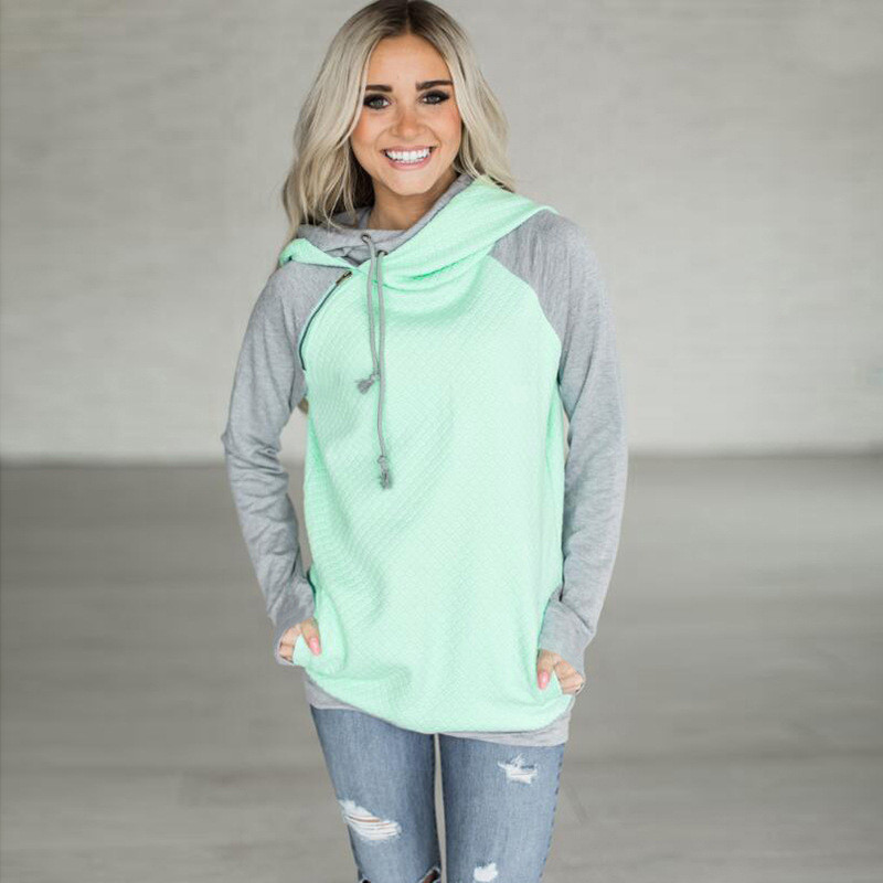 Oblique Zipper Double Hood Hoodie - Image 5