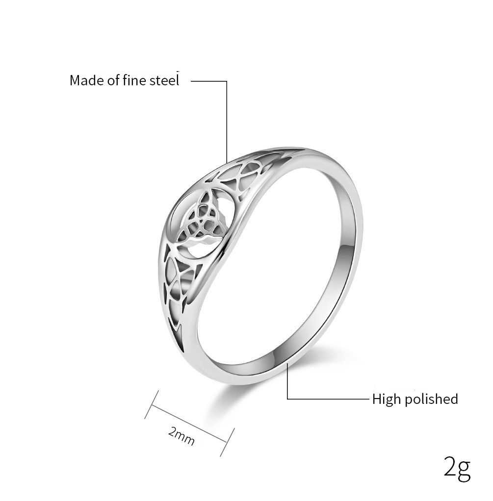 Viking Triangle Knot Ring Image 1