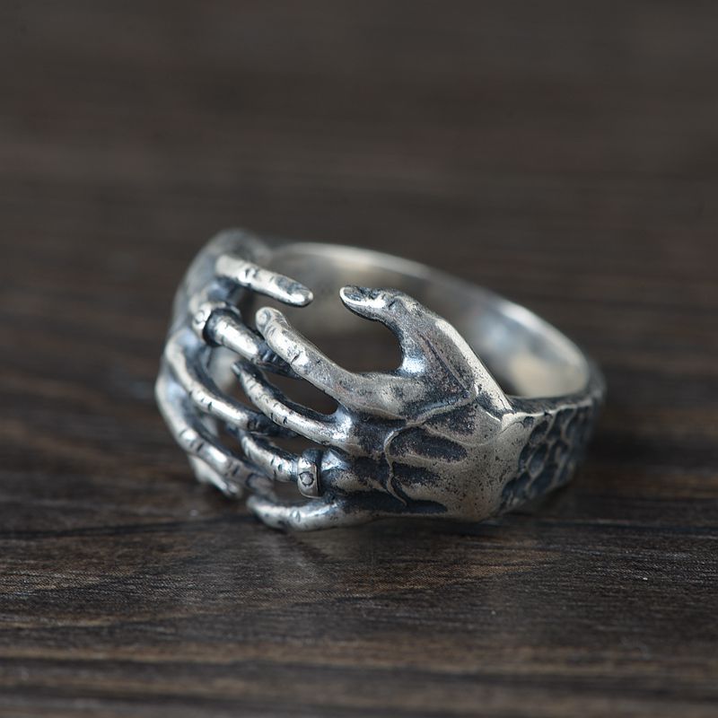 S925 Silver Vintage Thai Silver Ring Image 1