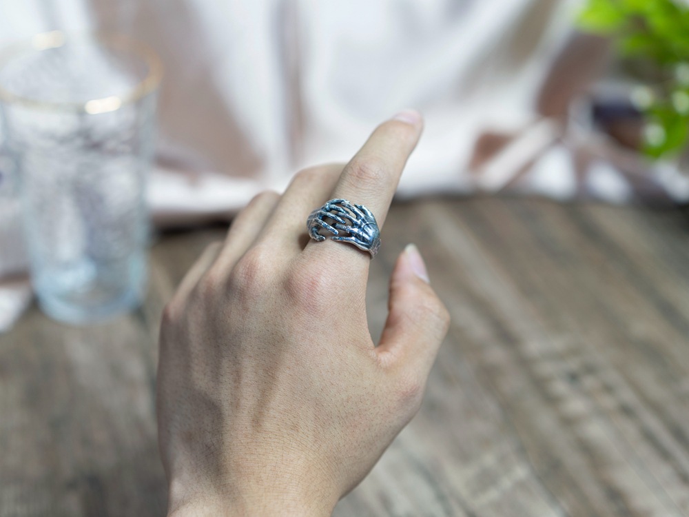S925 Silver Vintage Thai Silver Ring Image 5