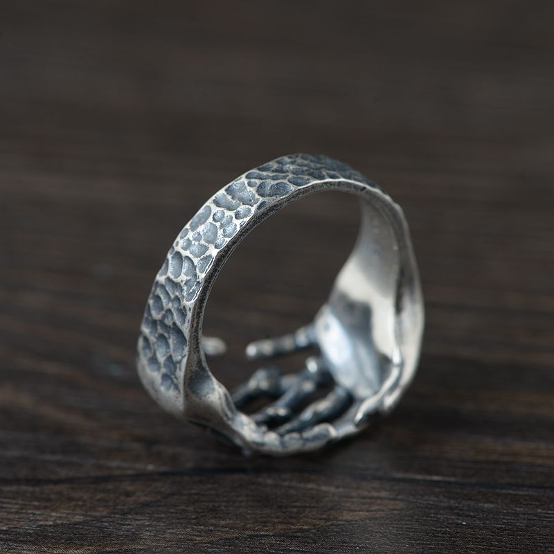 S925 Silver Vintage Thai Silver Ring Image 3