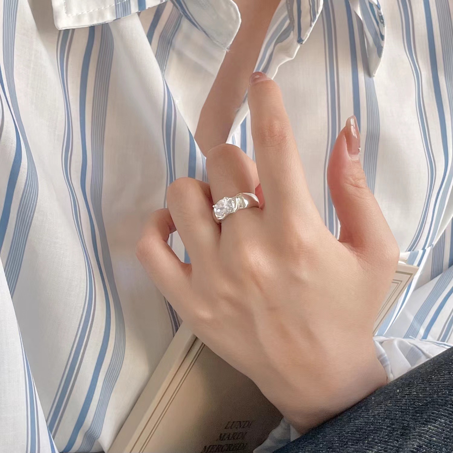 Stylish Sterling Silver Ring