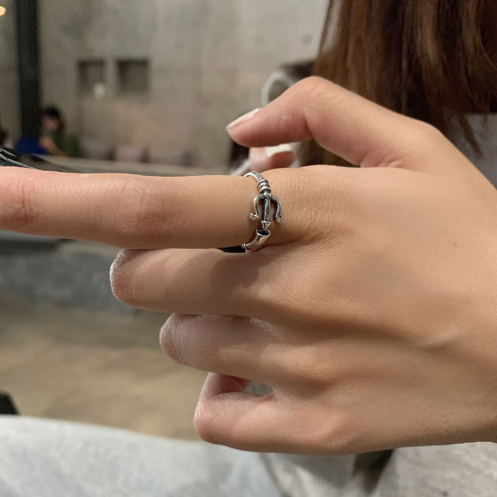 Silver Retro Bangle Bracelet 2