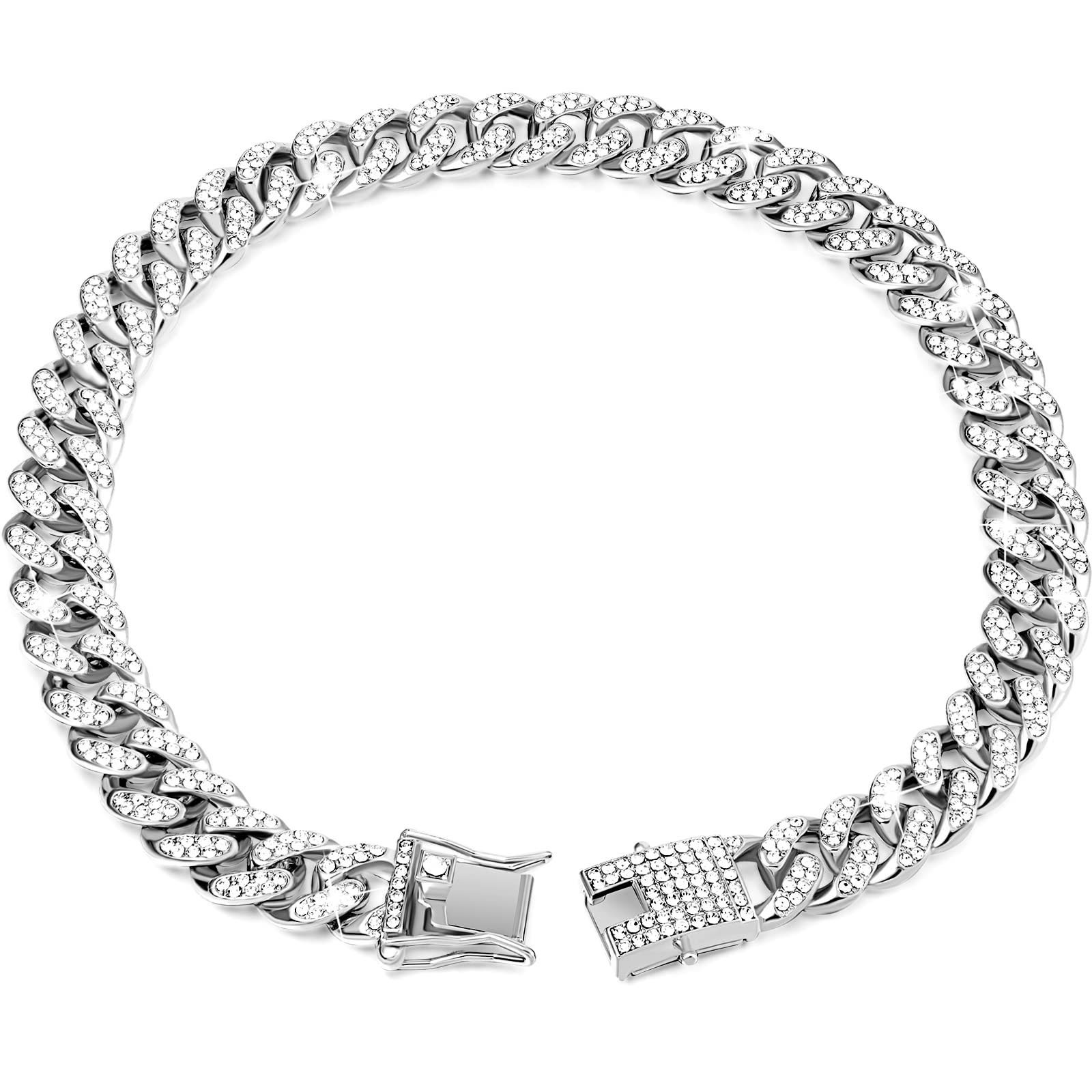 Happy dog wearing Diamond Hip Hop Collar