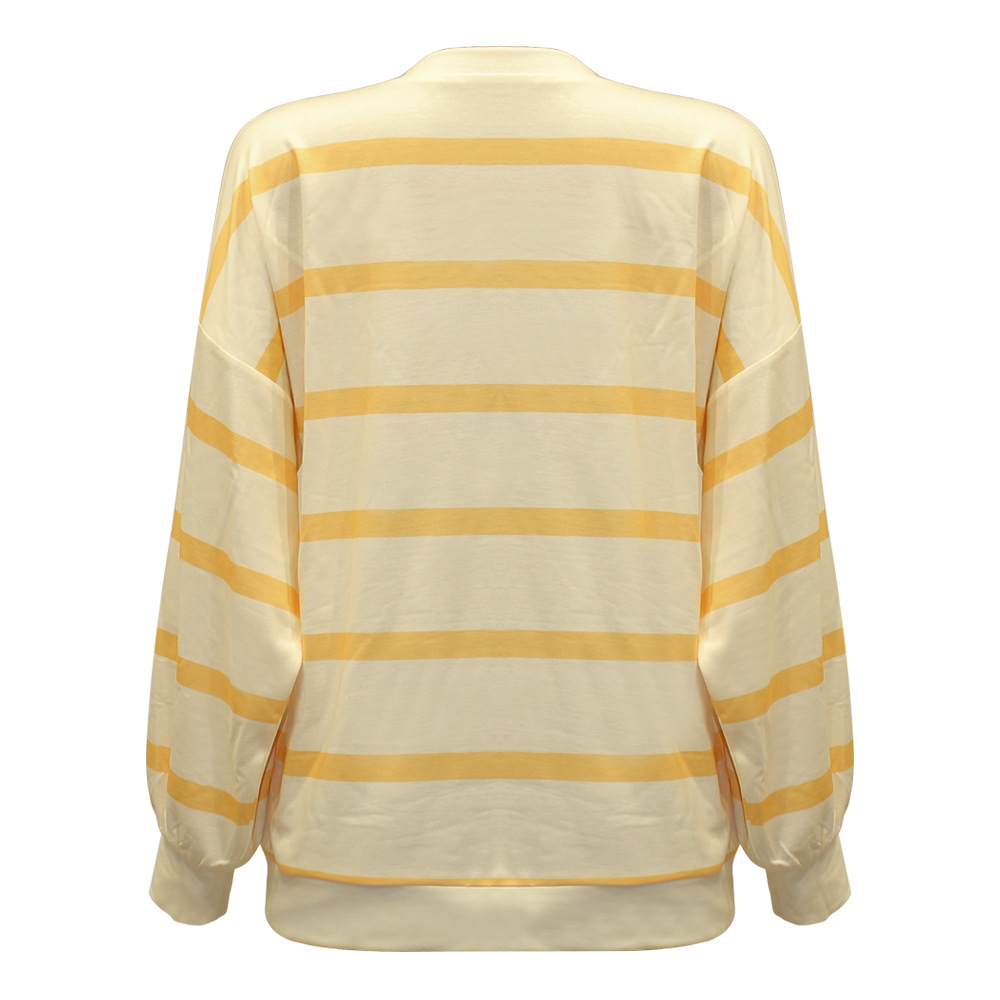 Women's Fashion Striped Printed Long Sleeve Top 13