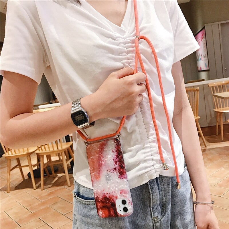 Marble Necklace Mobile Phone Case 4
