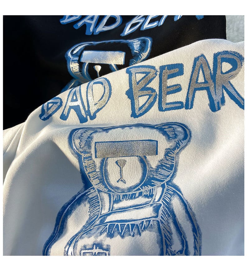 Sudadera Hip-hop Americana con Oso 8