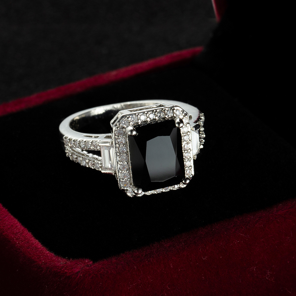 Black Zircon Ring Image 3