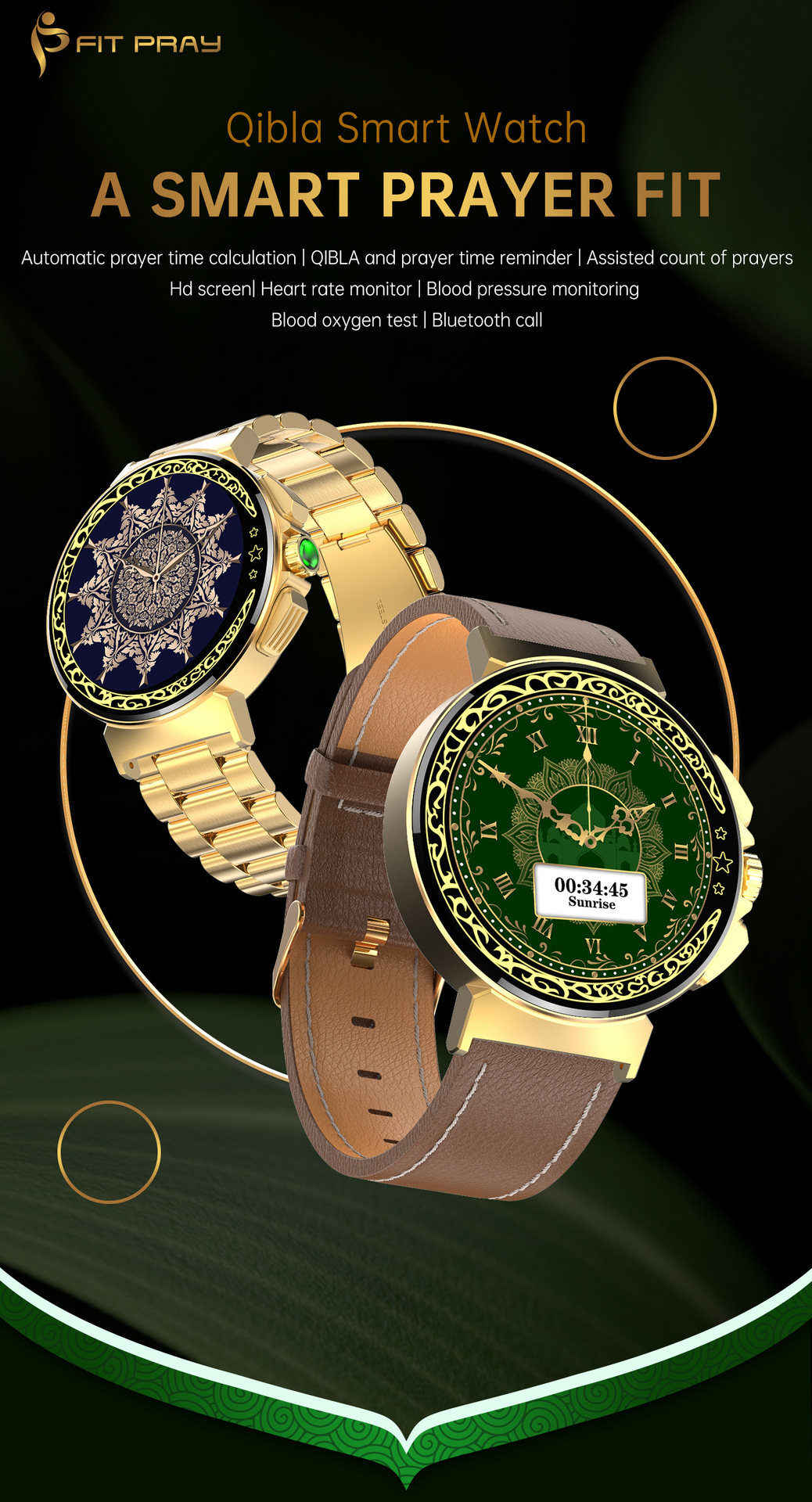 Health Monitoring Sports Bluetooth Watch
