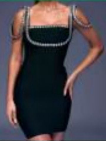 Women's Heavy Industry Beaded Slim Fit Dress Skirt Image 6