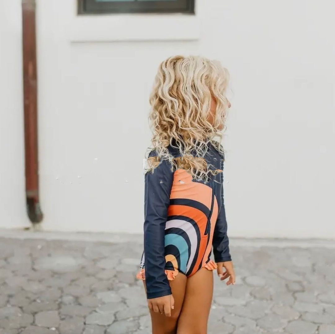 Children's Sun Protection Suit - Navy Blue