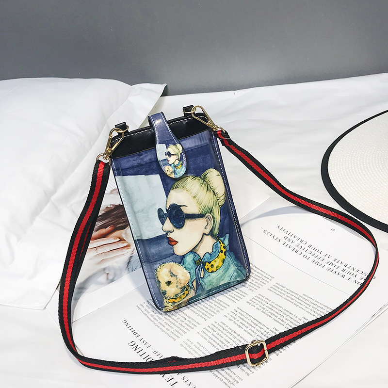 Printed Cartoon Mobile Phone Bag