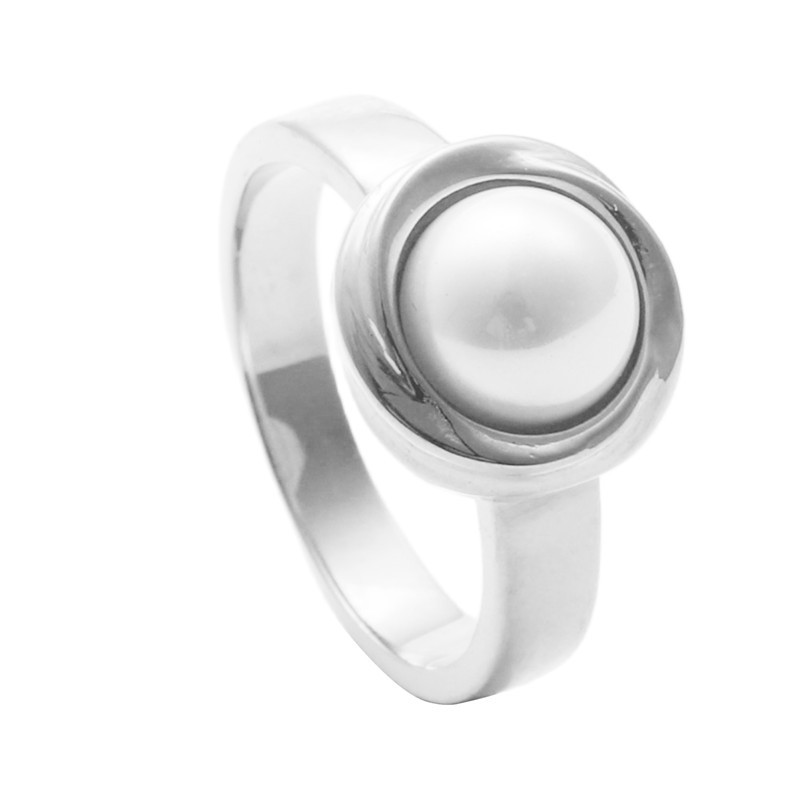 Fashion Titanium Steel Natural Stone Ring