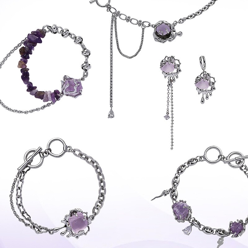 Women's Purple Glacier Necklace Image 3