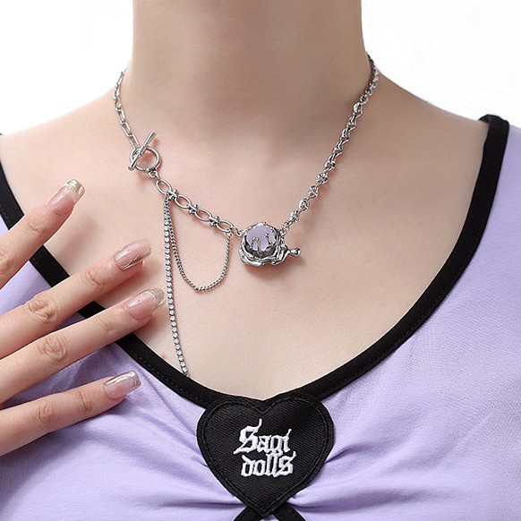 Women's Purple Glacier Necklace Image 1