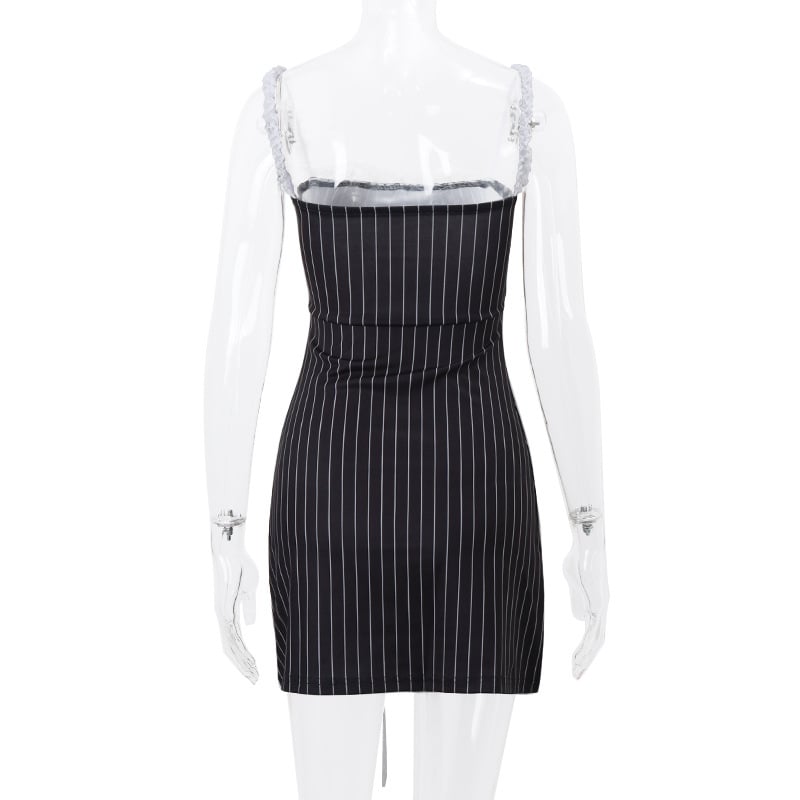 Summer Pure Bow Self-tie Lace Tube Top Dress