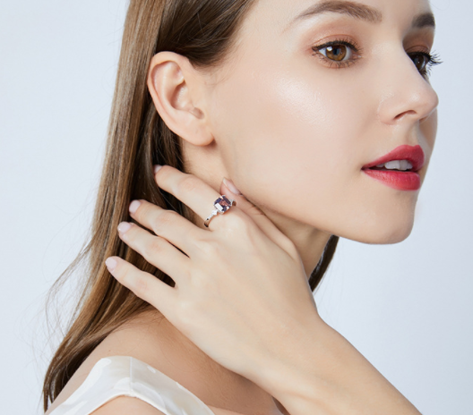 Silver Morgan Stone Ring 6