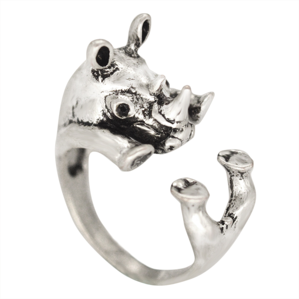 Animal Large Rhino Adjustable Ring - Image 5