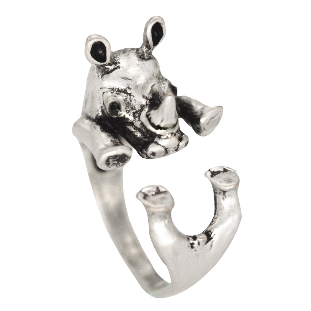 Animal Large Rhino Adjustable Ring - Image 3