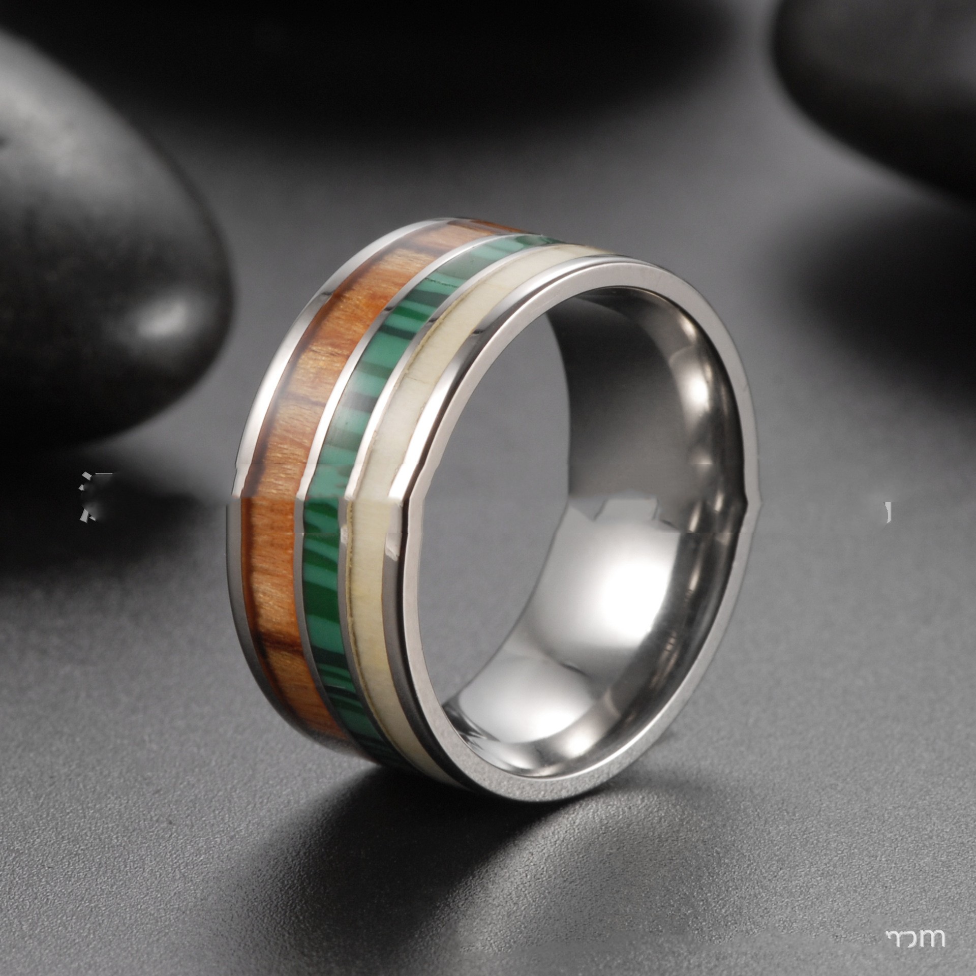 European and American Summer Trend Pure Titanium Ring Image 2