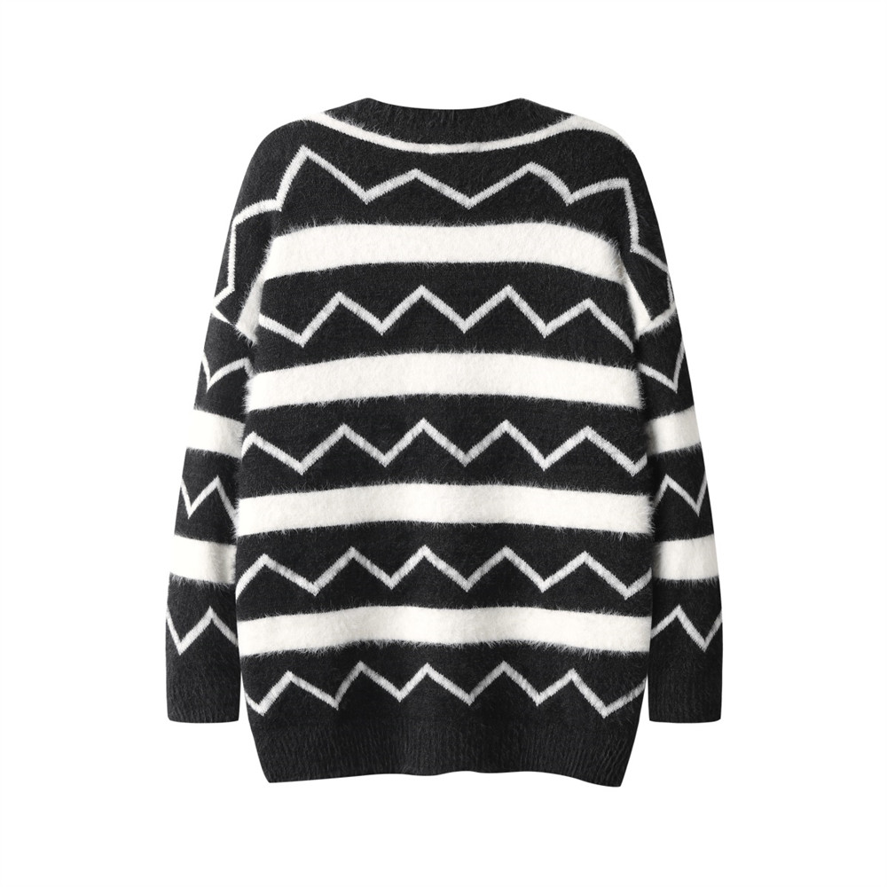 Loose Casual Sweater Coat - Back View