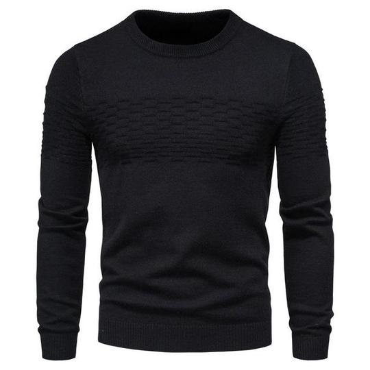 Close-up of Men's Casual Slim Pullover Shirt