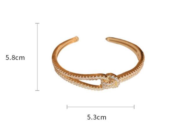 Fashion Zircon Geometric Cross Stitching Bracelet Image 1