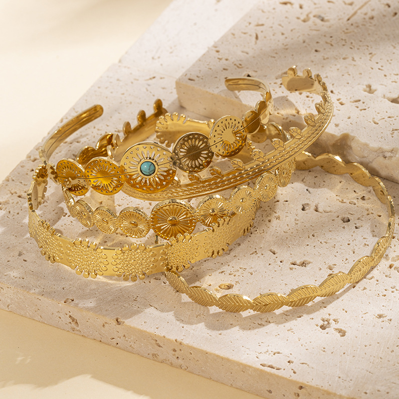 14K Gold Titanium Steel Hand Jewelry Image 3