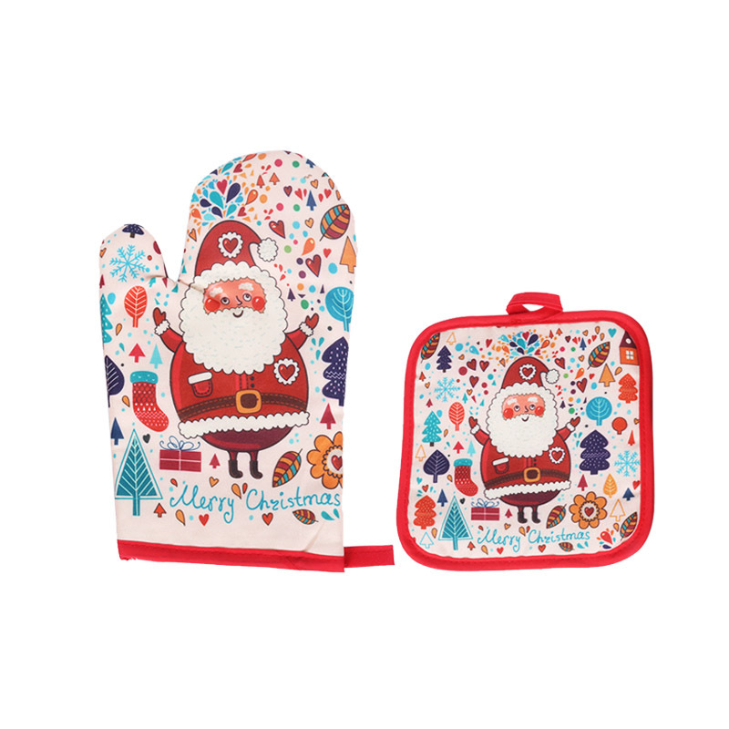 Fashion Santa Claus Microwave Insulation Pad