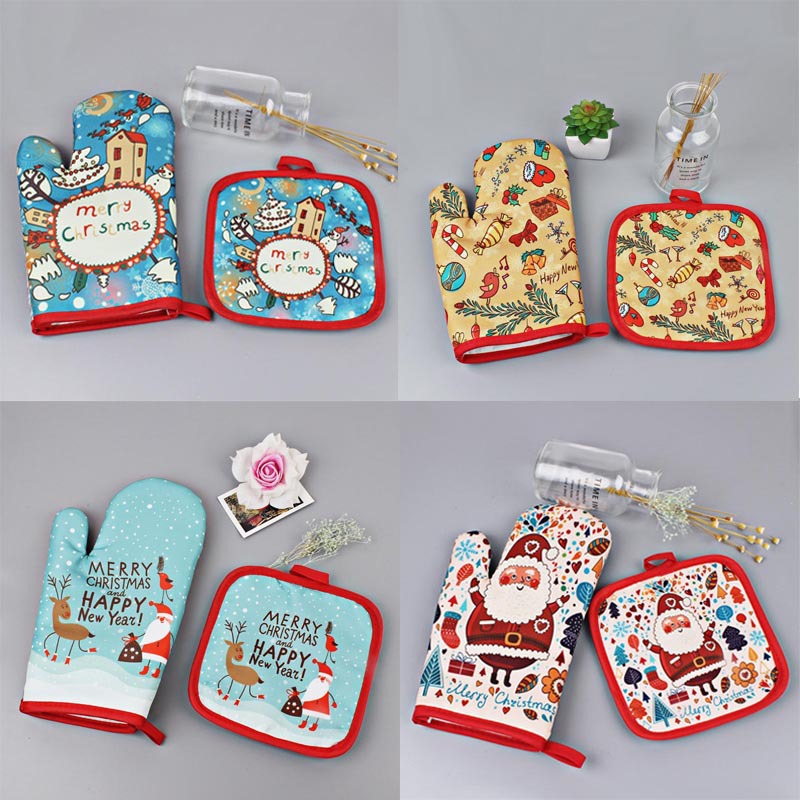 Fashion Santa Claus Microwave Insulation Pad