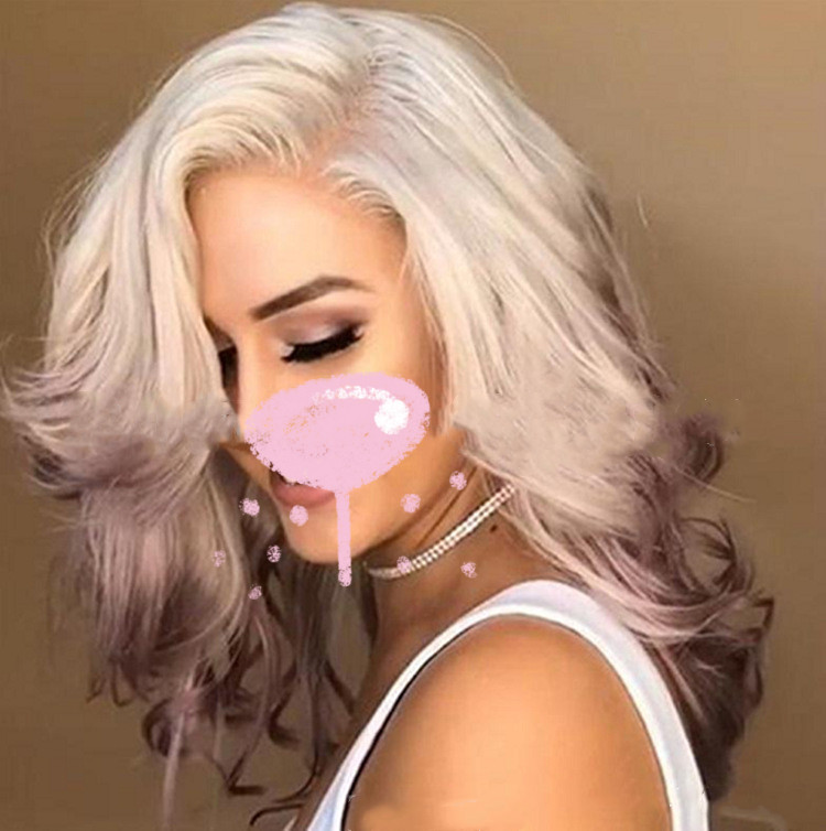 Ladies Dyed Lavender Big Wavy Wig