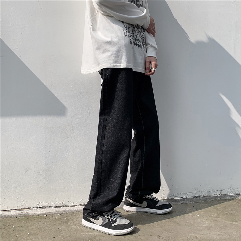 Vintage Hip-hop Printed Loose Straight Jeans 2