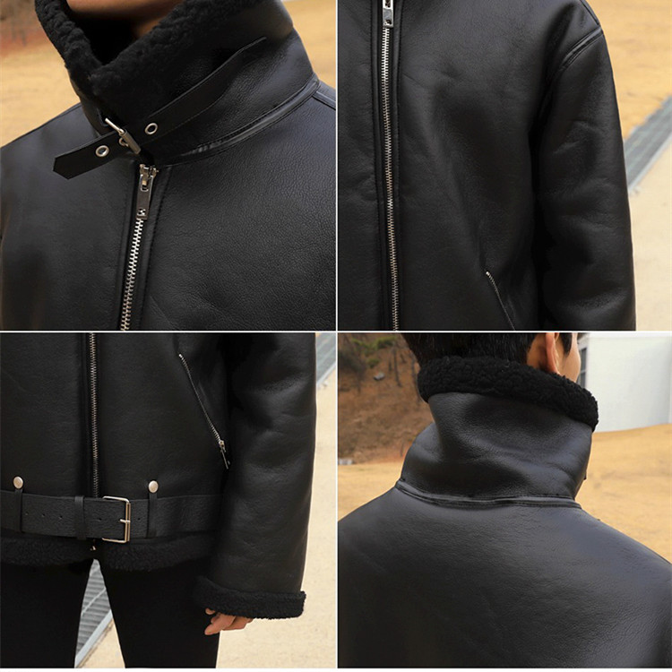 Men's Fleece Loose Lamb Fur Jacket - Image 2