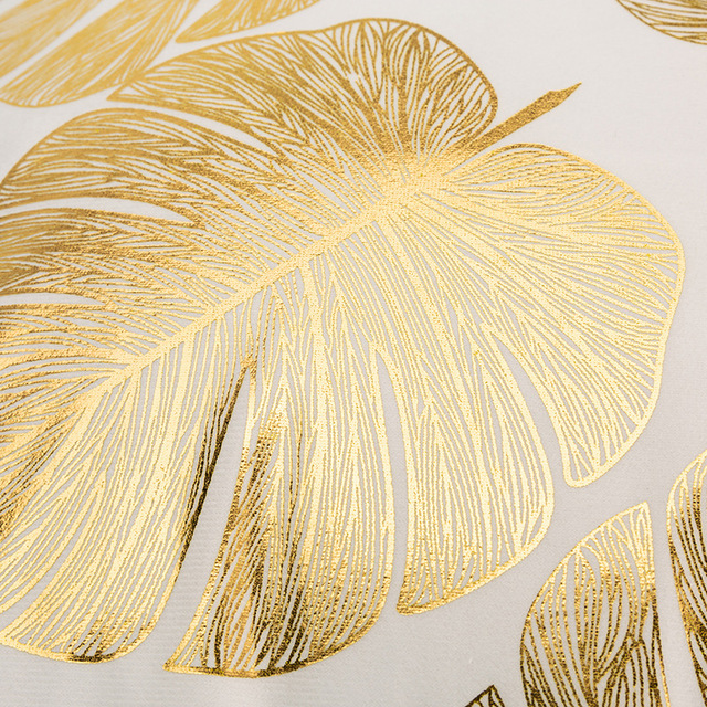 Elegant White and Gold Decorative Pillow Cover 4