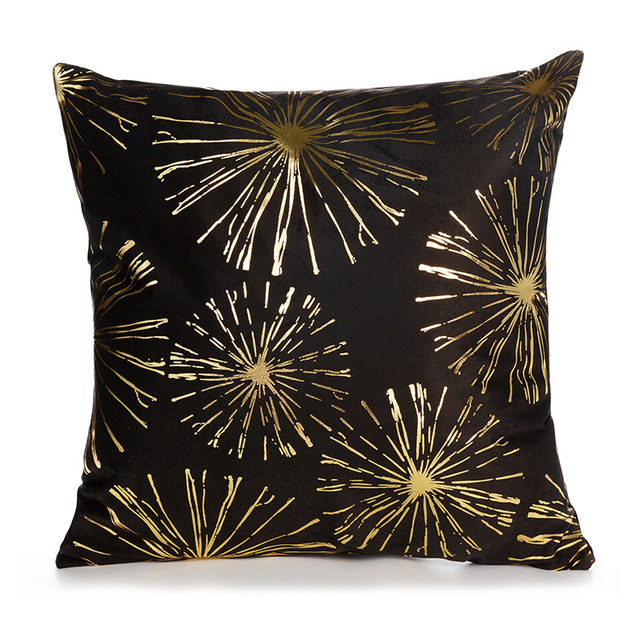Elegant White and Gold Decorative Pillow Cover 6