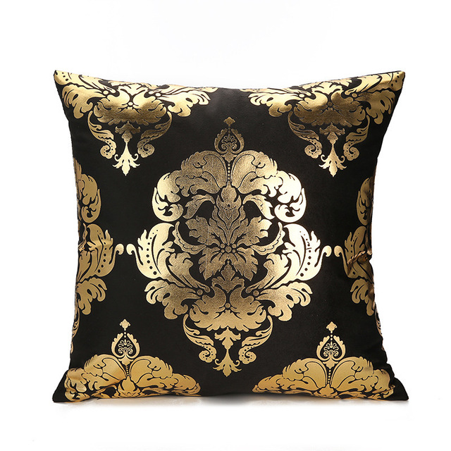 Elegant White and Gold Decorative Pillow Cover 8
