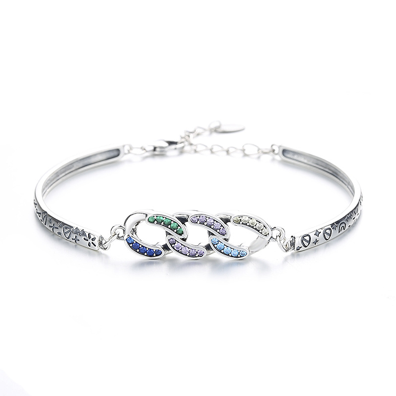 S925 Sterling Silver Retro Bracelet Image 2