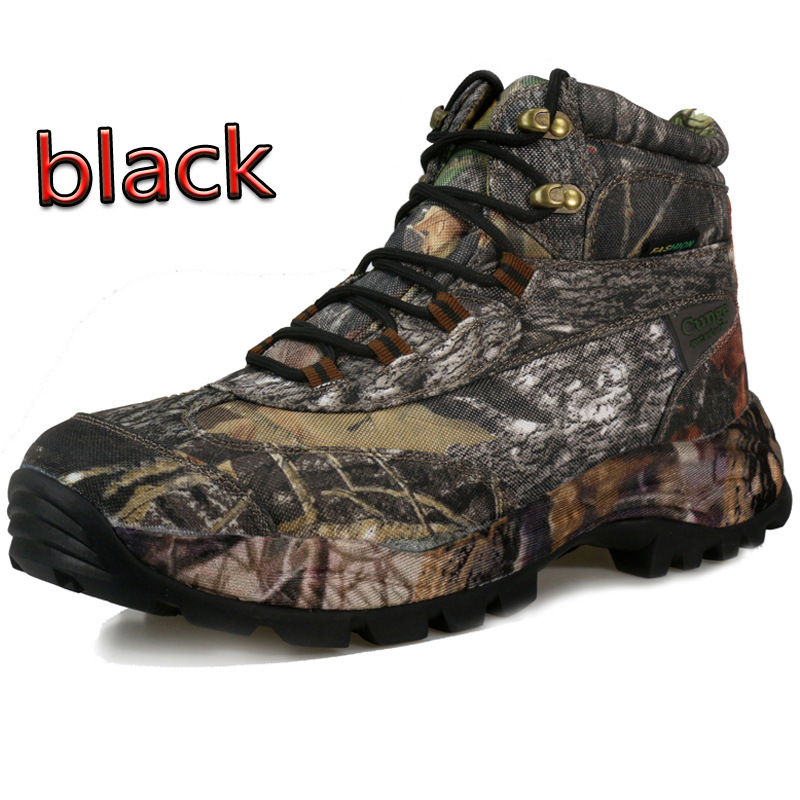 Men's Hiking Boots - Khaki Camouflage - Lightweight Outdoor Tactical Boots