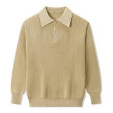 Men's Long Sleeve Polo Collar Sweater Image 4