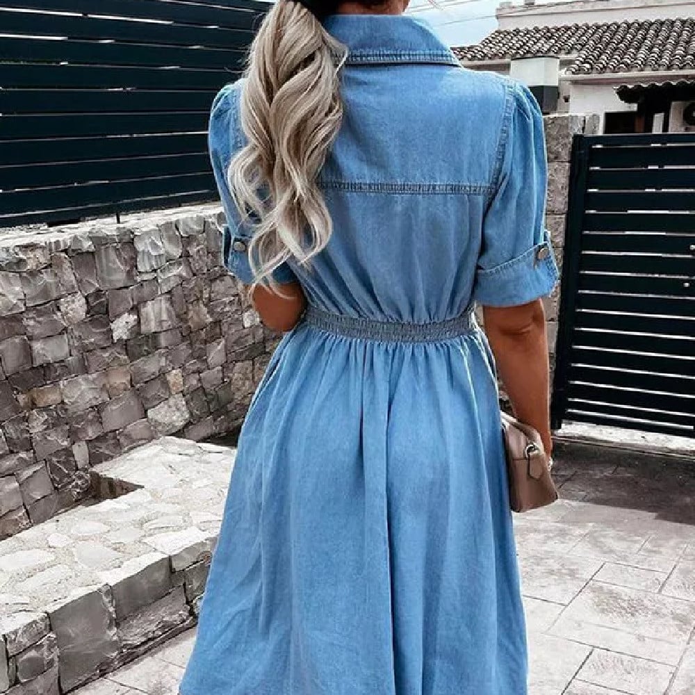 Denim Dress Side View