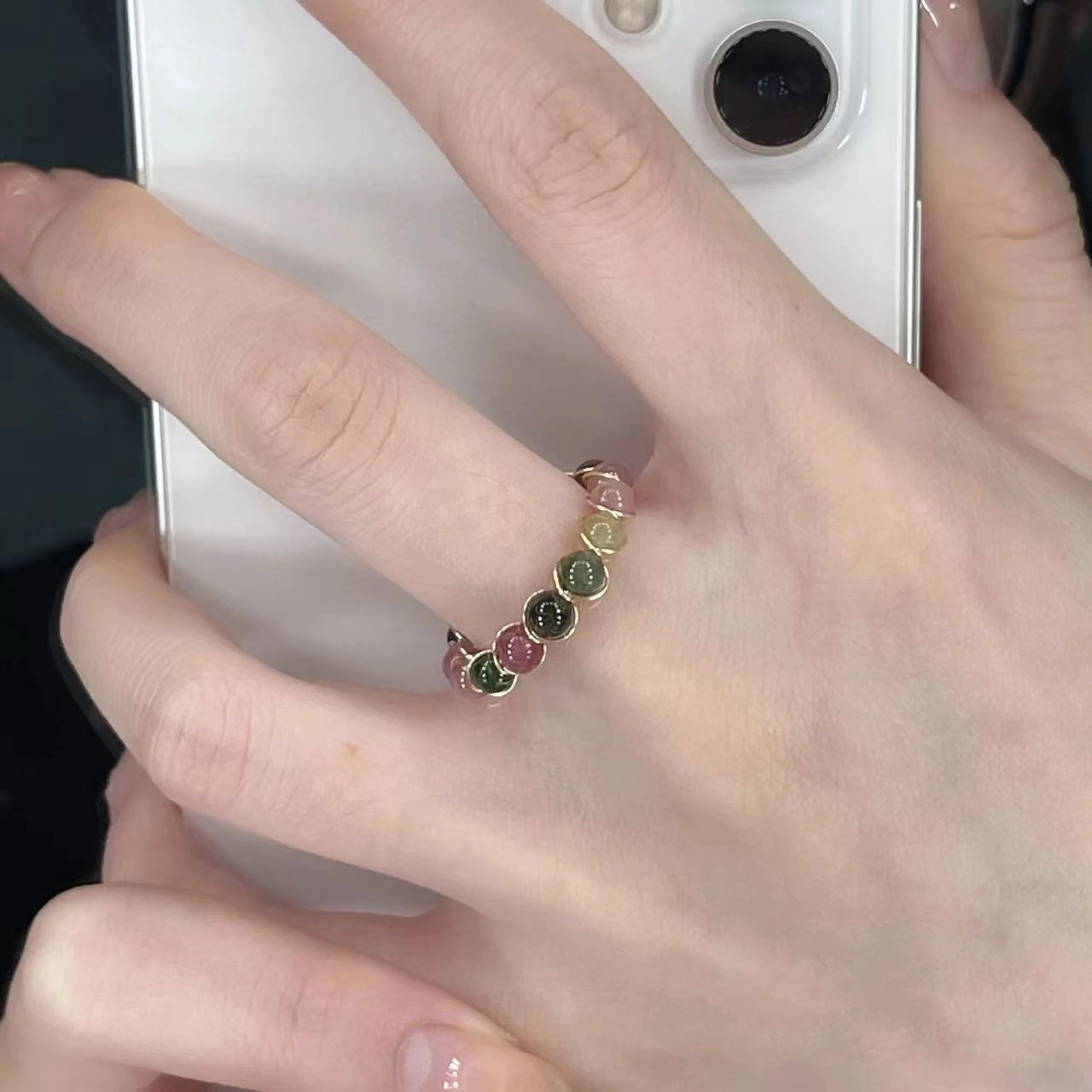 Women's Fashion Casual Multi-treasure Beaded Ring 2
