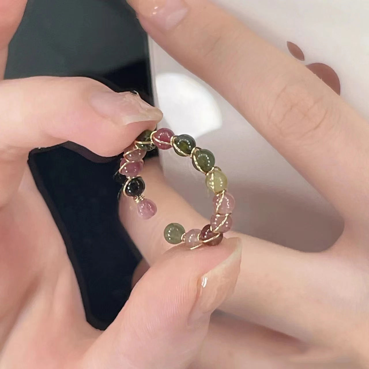 Women's Fashion Casual Multi-treasure Beaded Ring 1