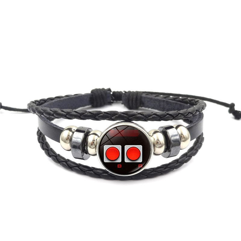 Game Controller Snap Leather Bracelet
