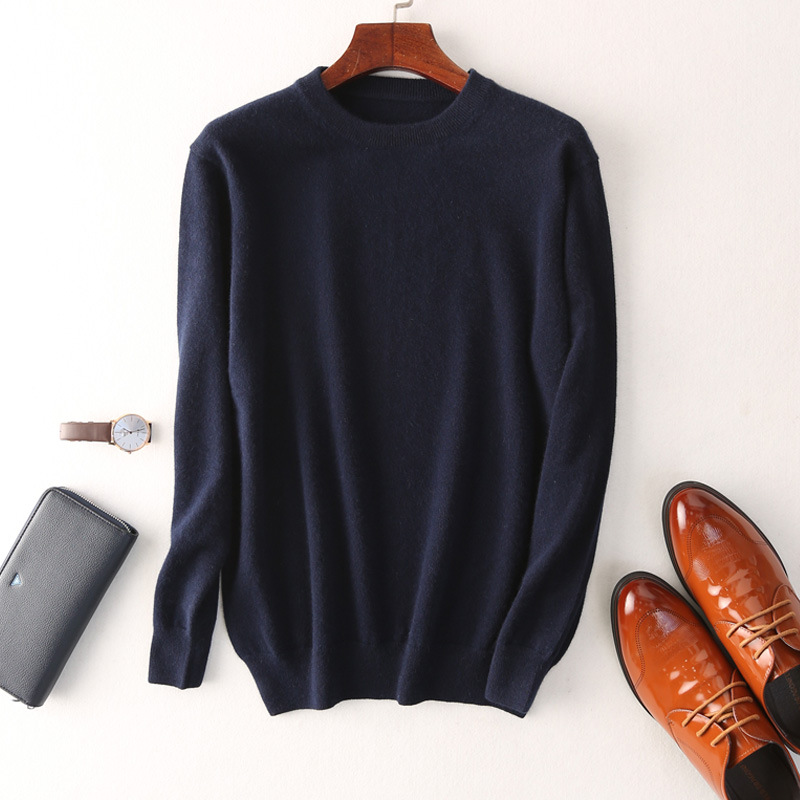 Men's Round Neck Pullover Sweater - Color Showcase