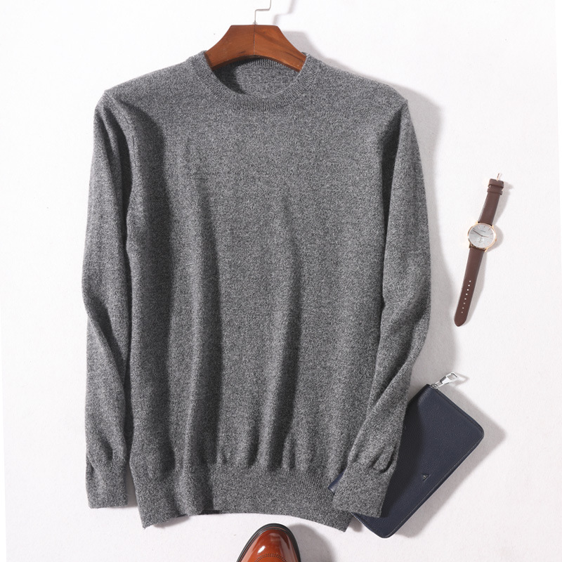 Men's Round Neck Pullover Sweater - Close Up